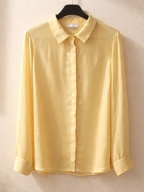 H&M Soft Yellow Button-Down Shirt